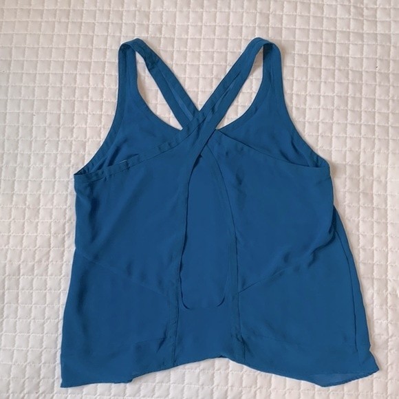 Silence and Noise Tank Top with Keyhole back detail. Cobalt Blue Large - Picture 2 of 6